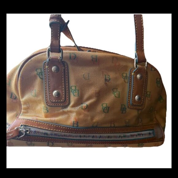 Dooney & Bourke Y2K Rainbow Signature Logo Monogram Satchel (yellowing PVC) - Picture 6 of 10